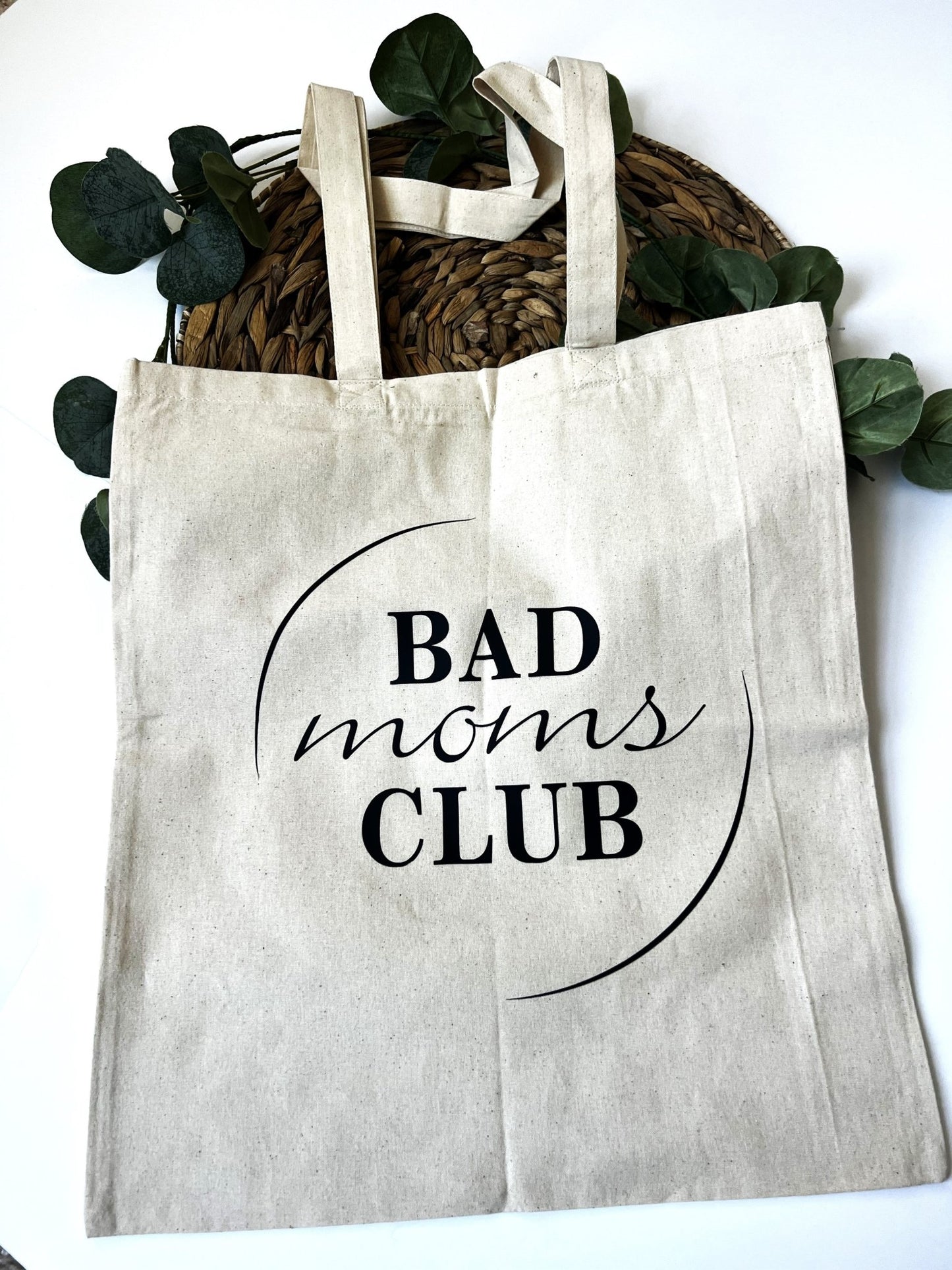 Bad Mom's Club Market Tote | Canvas Tote Bag | 100% Cotton Tote Bag - ChambrayandSandCustomGifts