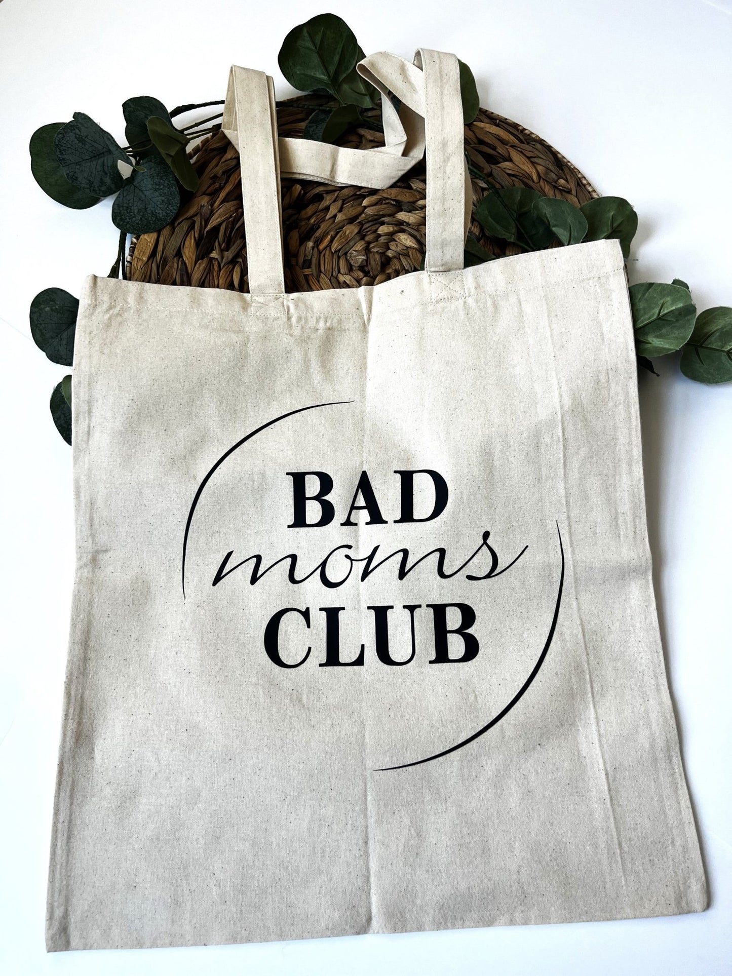 Bad Mom's Club Market Tote | Canvas Tote Bag | 100% Cotton Tote Bag - ChambrayandSandCustomGifts