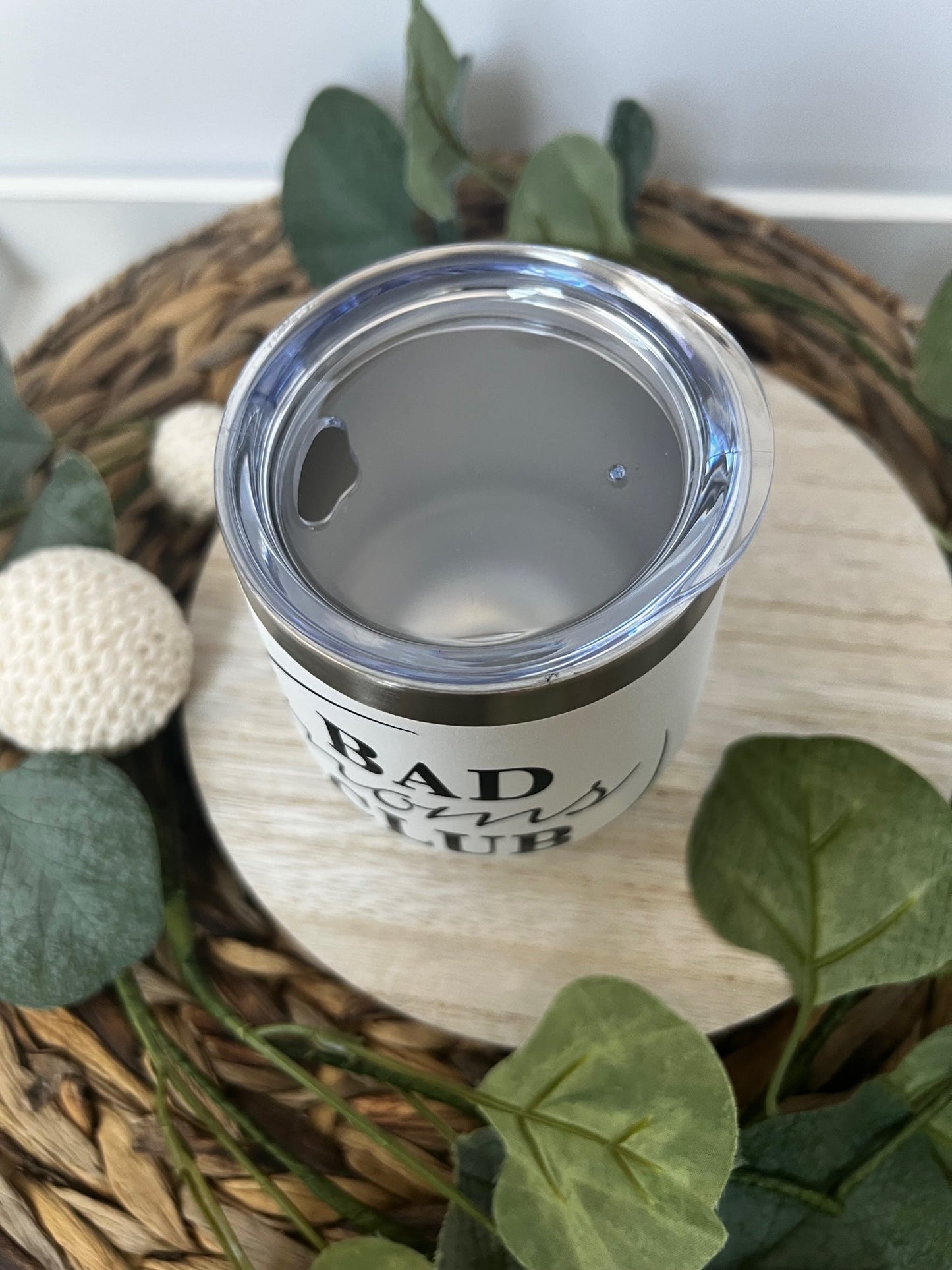 Bad Moms Club Wine tumbler with lid and straw - ChambrayandSandCustomGifts