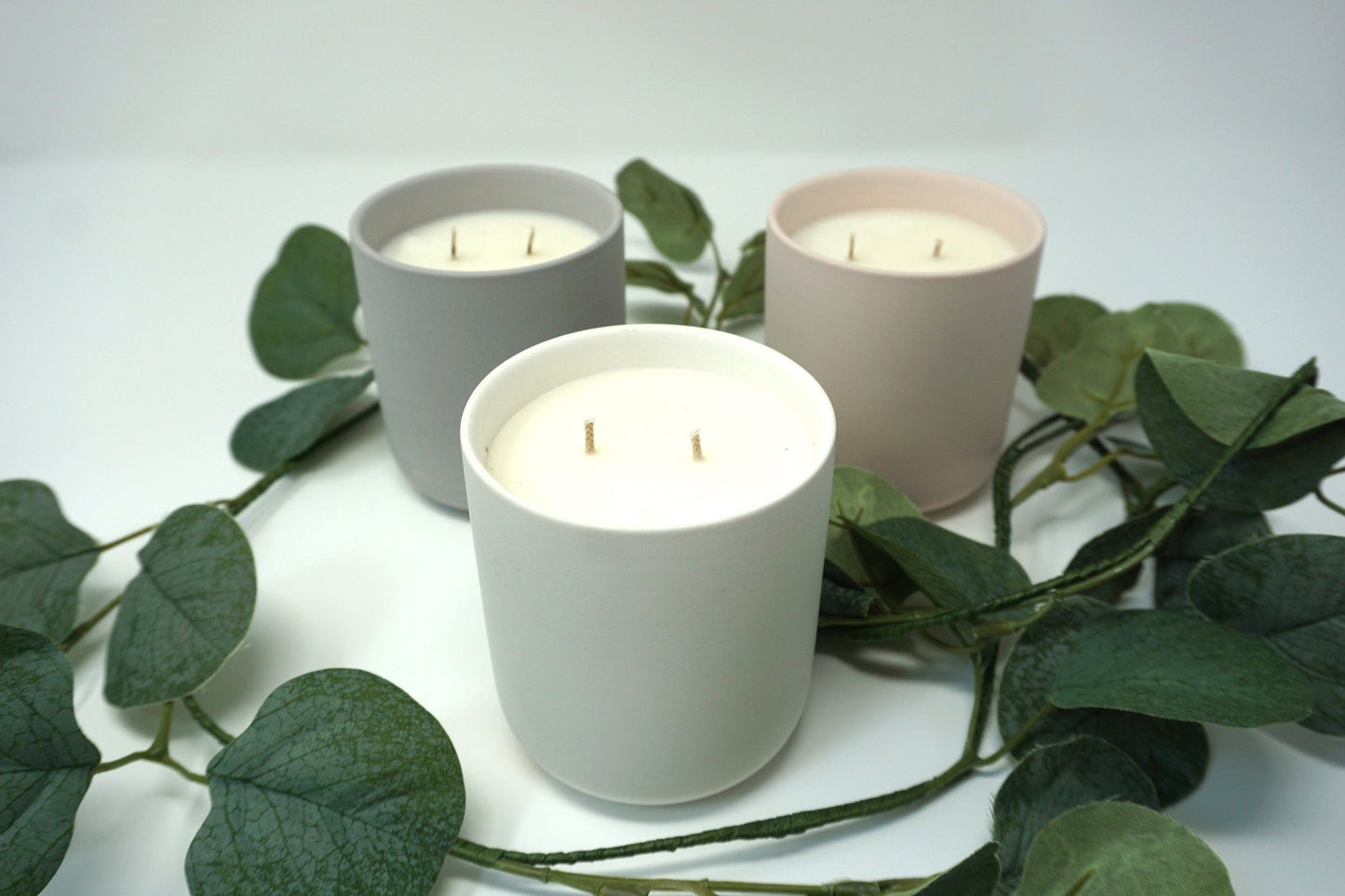 Custom Ceramic Jar Candle | Sea Salt and Orchid | 12oz - ChambrayandSandCustomGifts