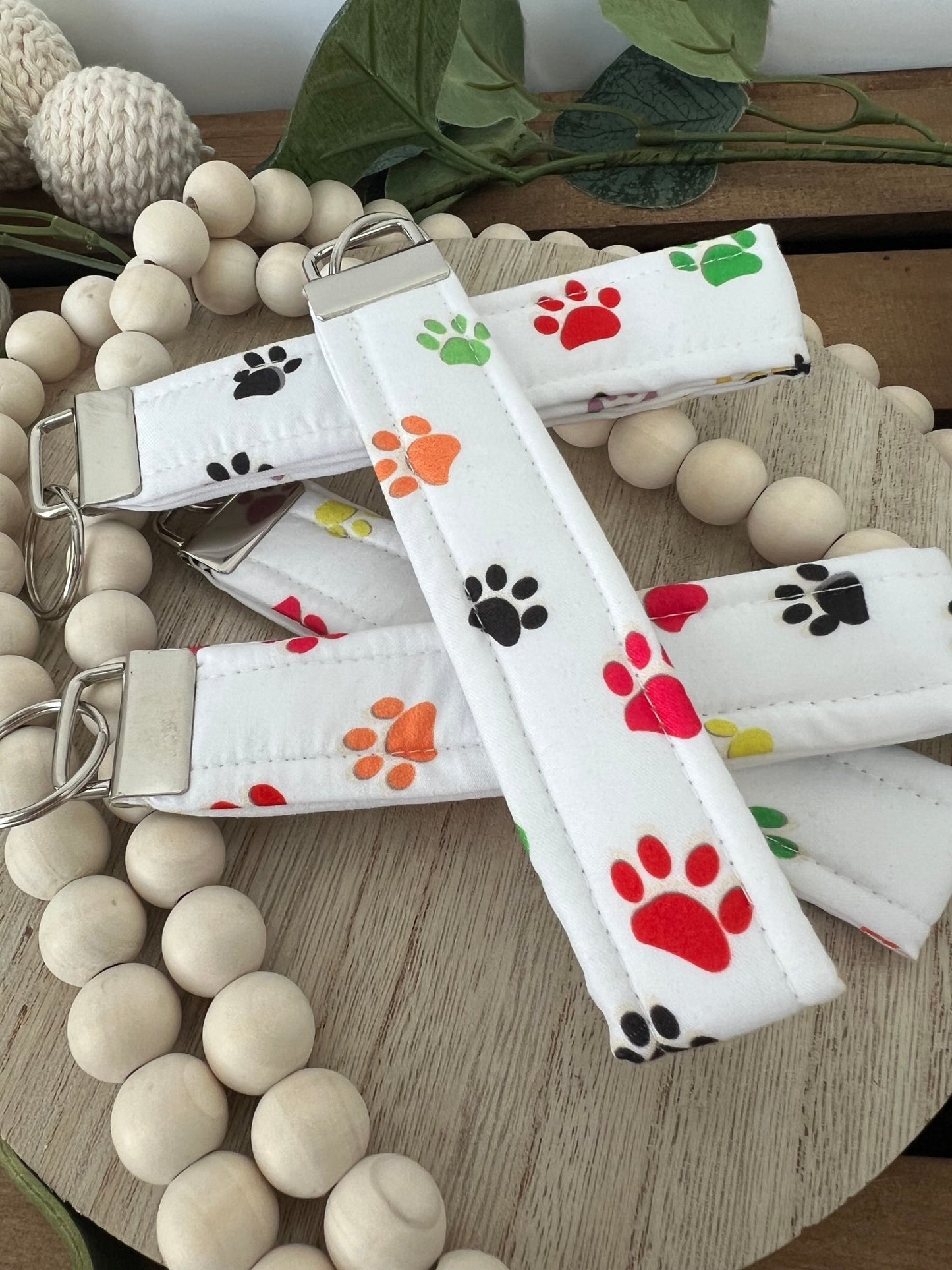 Handmade 6" Quilted Cotton Wristlet Limited Edition Paws - ChambrayandSandCustomGifts