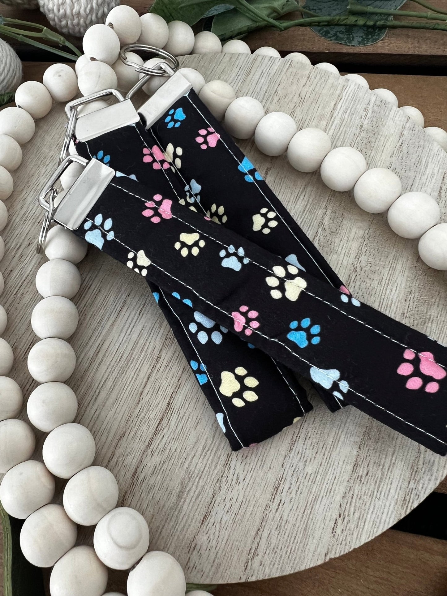 Handmade 6" Quilted Cotton Wristlet Limited Edition Paws - ChambrayandSandCustomGifts