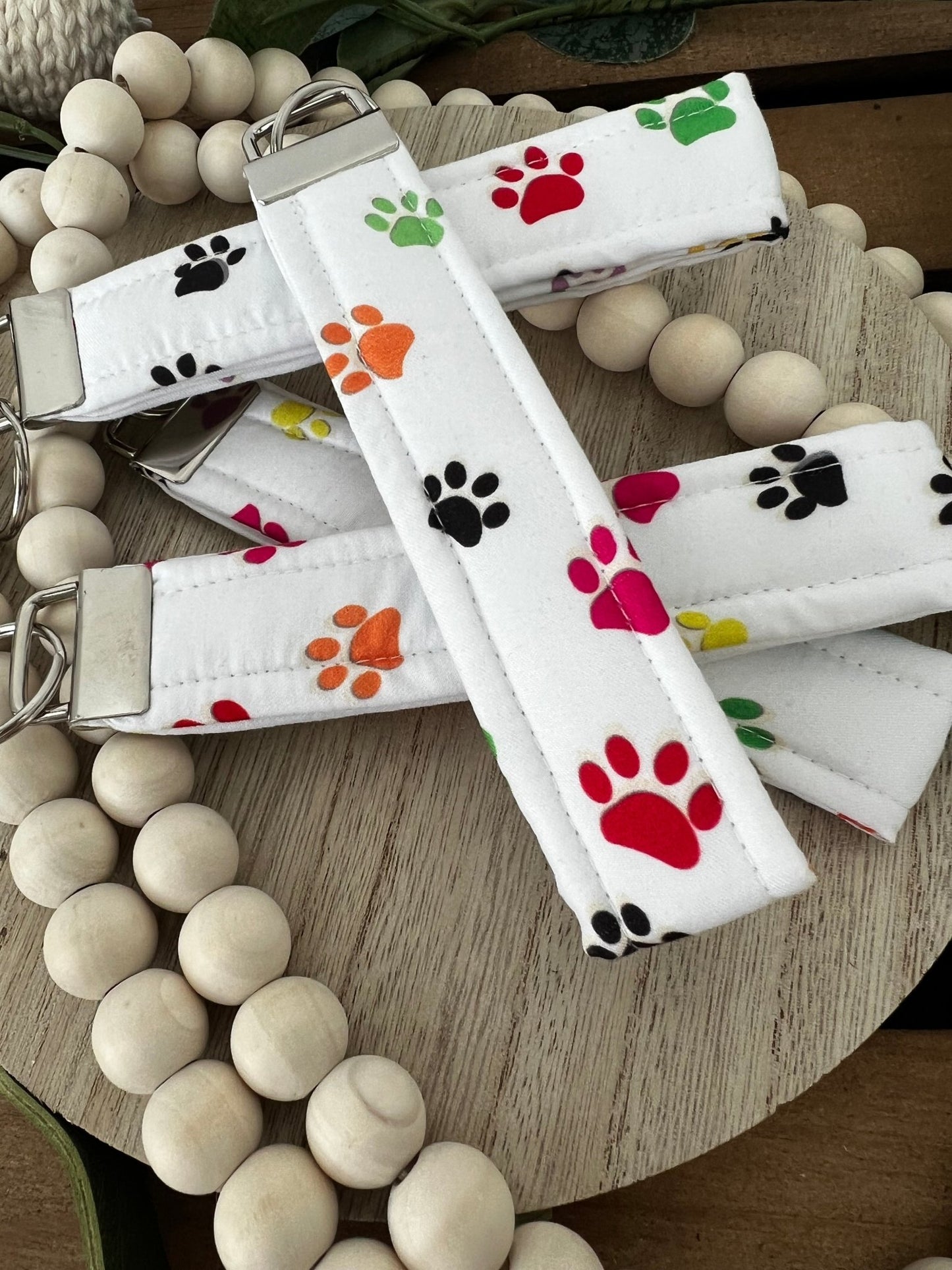 Handmade 6" Quilted Cotton Wristlet Limited Edition Paws - ChambrayandSandCustomGifts