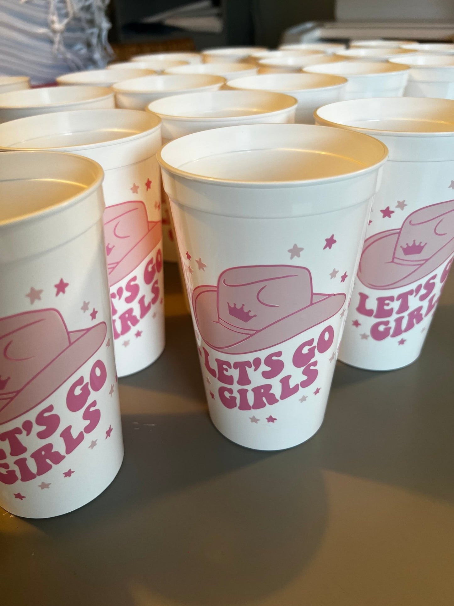 Let's Go Girls Stadium Cups - ChambrayandSandCustomGifts