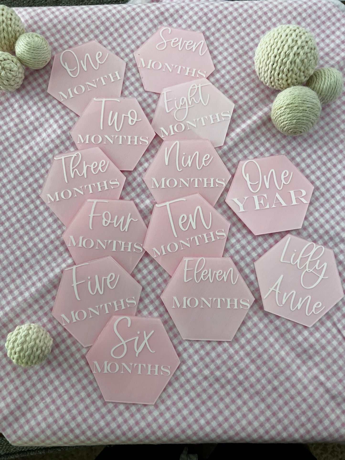 Newborn Milestone Marker Monthly Set - ChambrayandSandCustomGifts