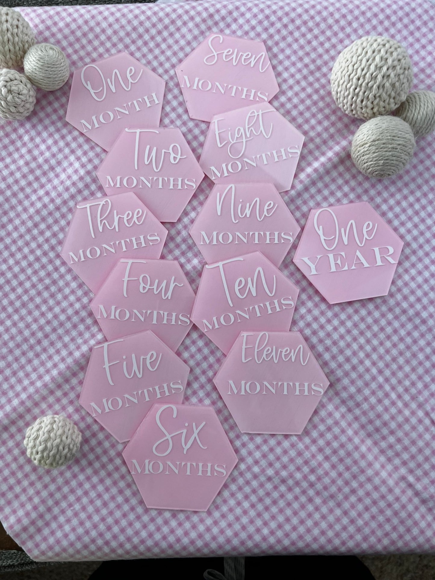 Newborn Milestone Marker Monthly Set - ChambrayandSandCustomGifts