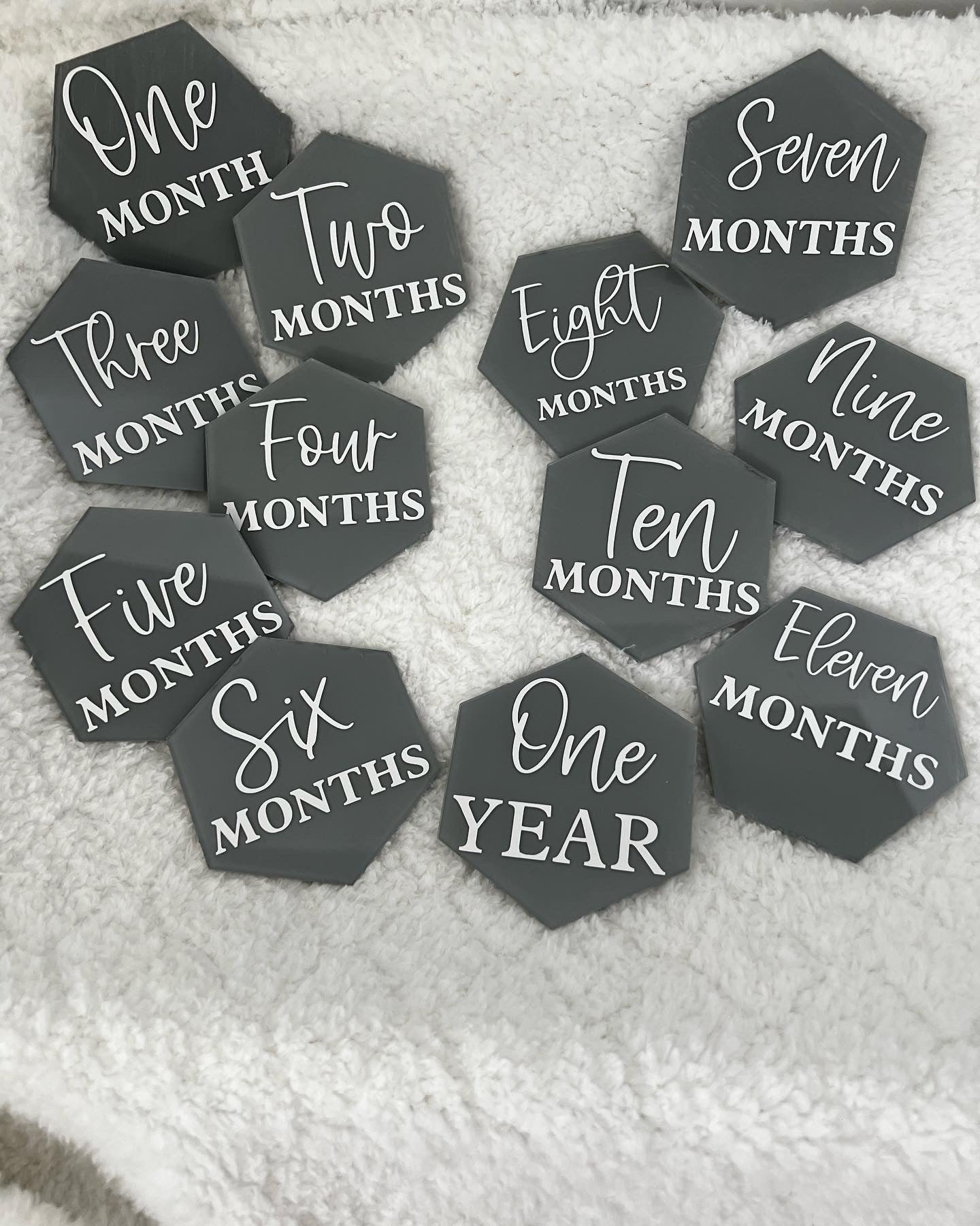 Newborn Milestone Marker Monthly Set - ChambrayandSandCustomGifts