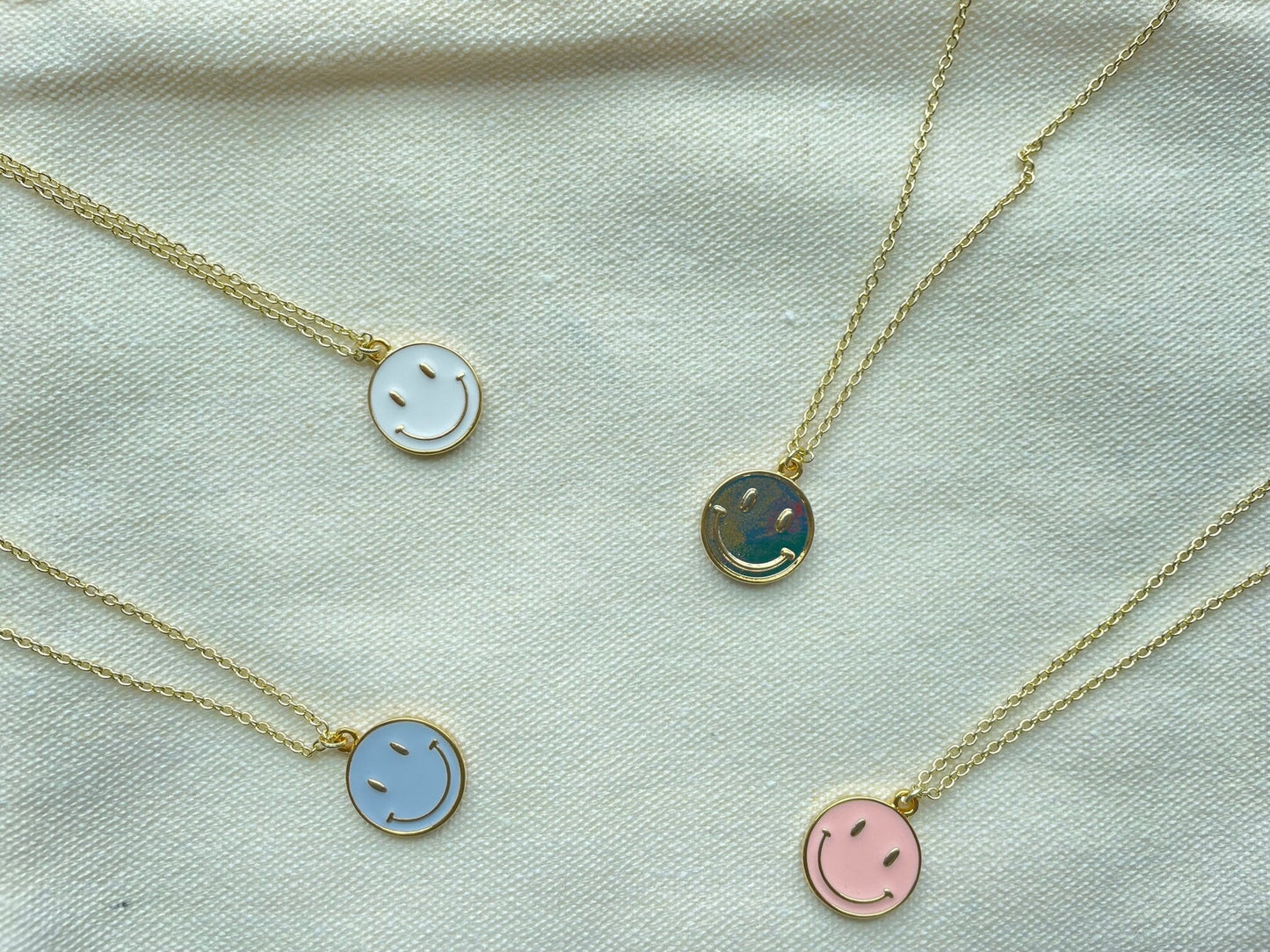Pastel Smiley Necklace | Custom Made | Multiple Color Options - ChambrayandSandCustomGifts