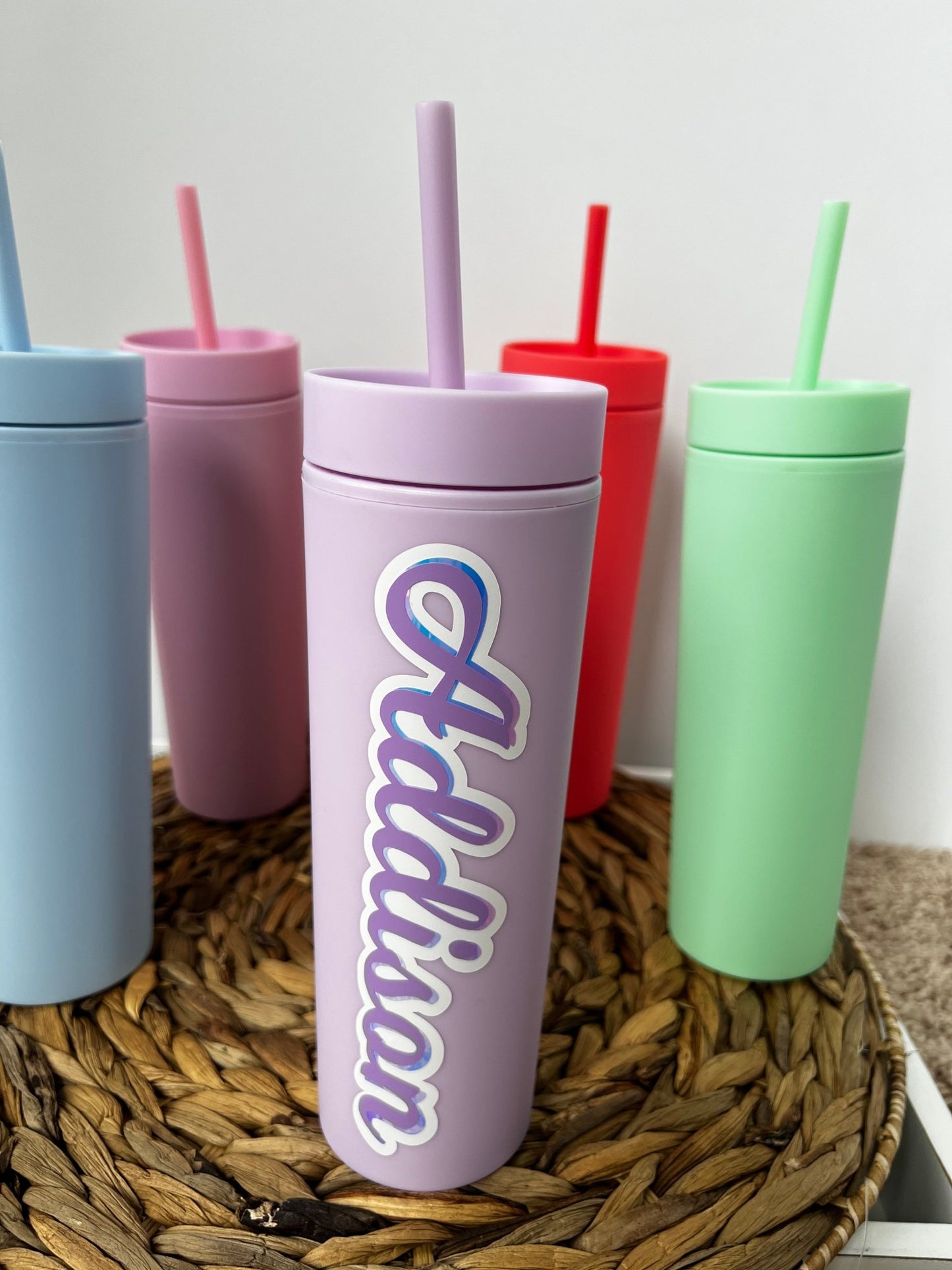 Skinny Tumbler with Personalized Name - ChambrayandSandCustomGifts