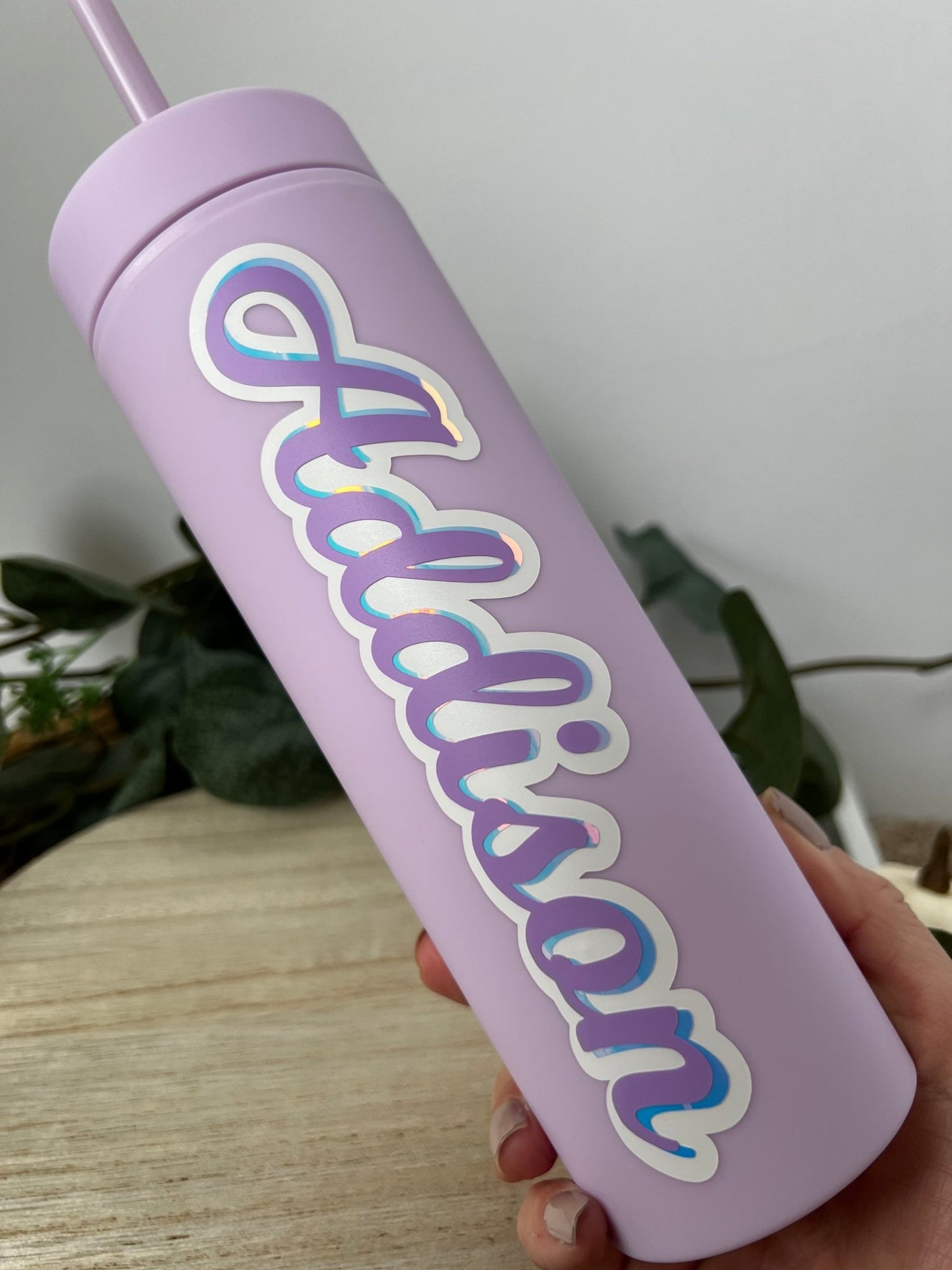 Skinny Tumbler with Personalized Name - ChambrayandSandCustomGifts