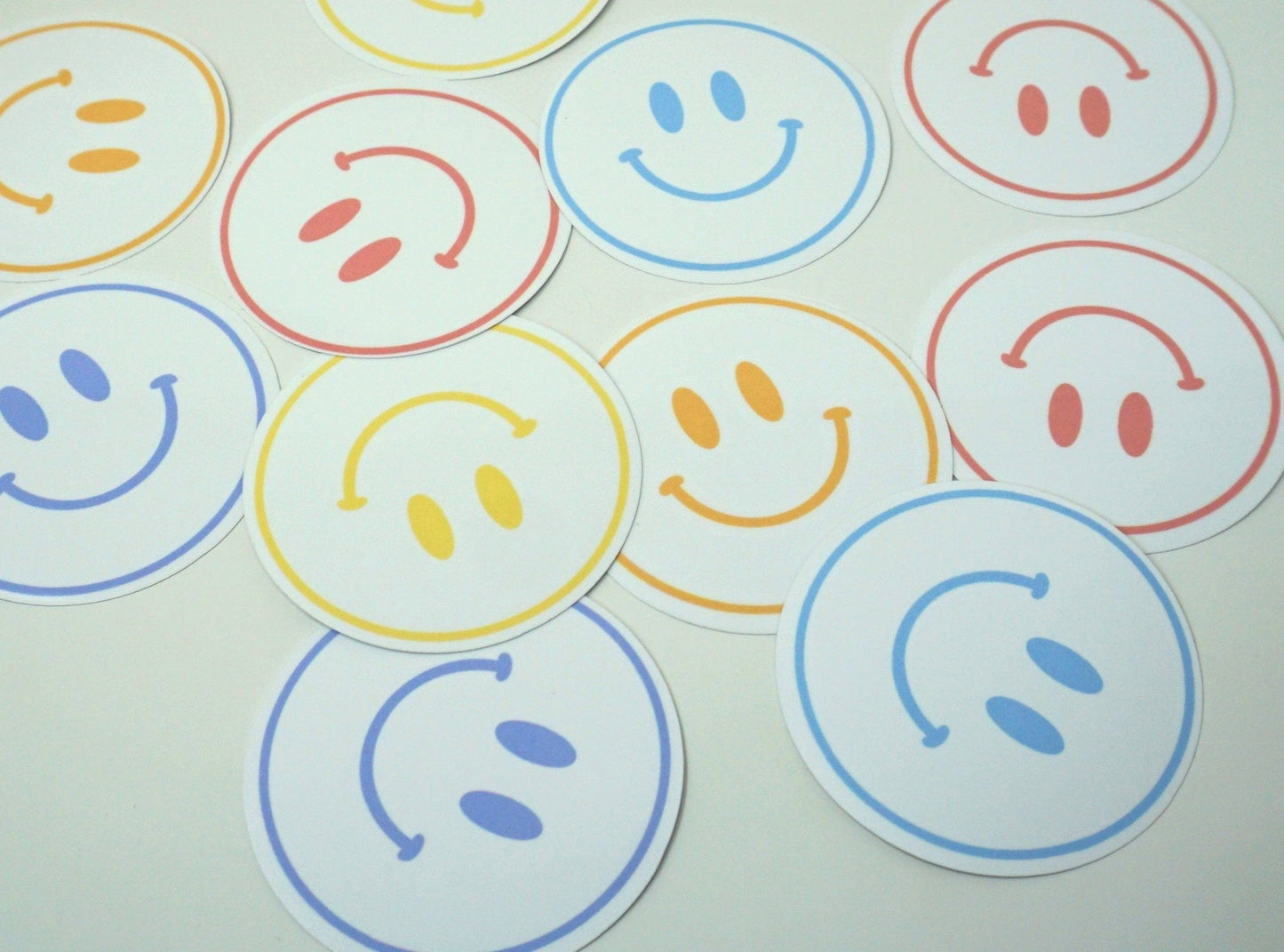 Smiley face sticker | approximately 3 in sticker with smiley face - ChambrayandSandCustomGifts