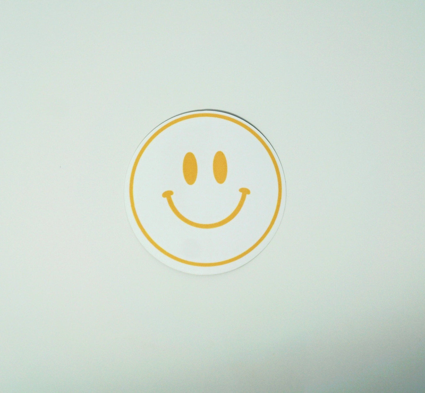 Smiley face sticker | approximately 3 in sticker with smiley face - ChambrayandSandCustomGifts
