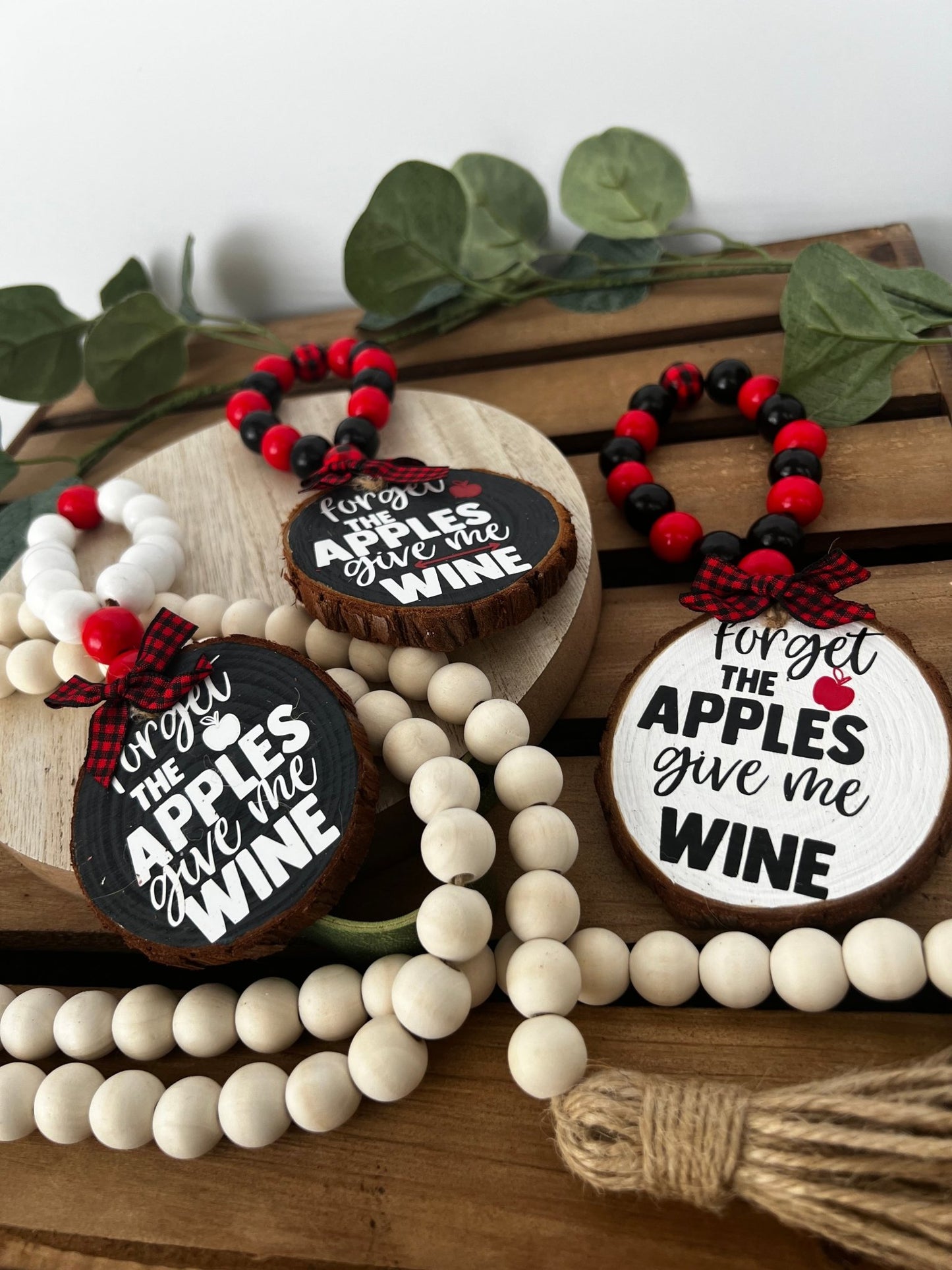 Wine Bottle Hang Tag Forget the Apples Bring Me Wine - ChambrayandSandCustomGifts