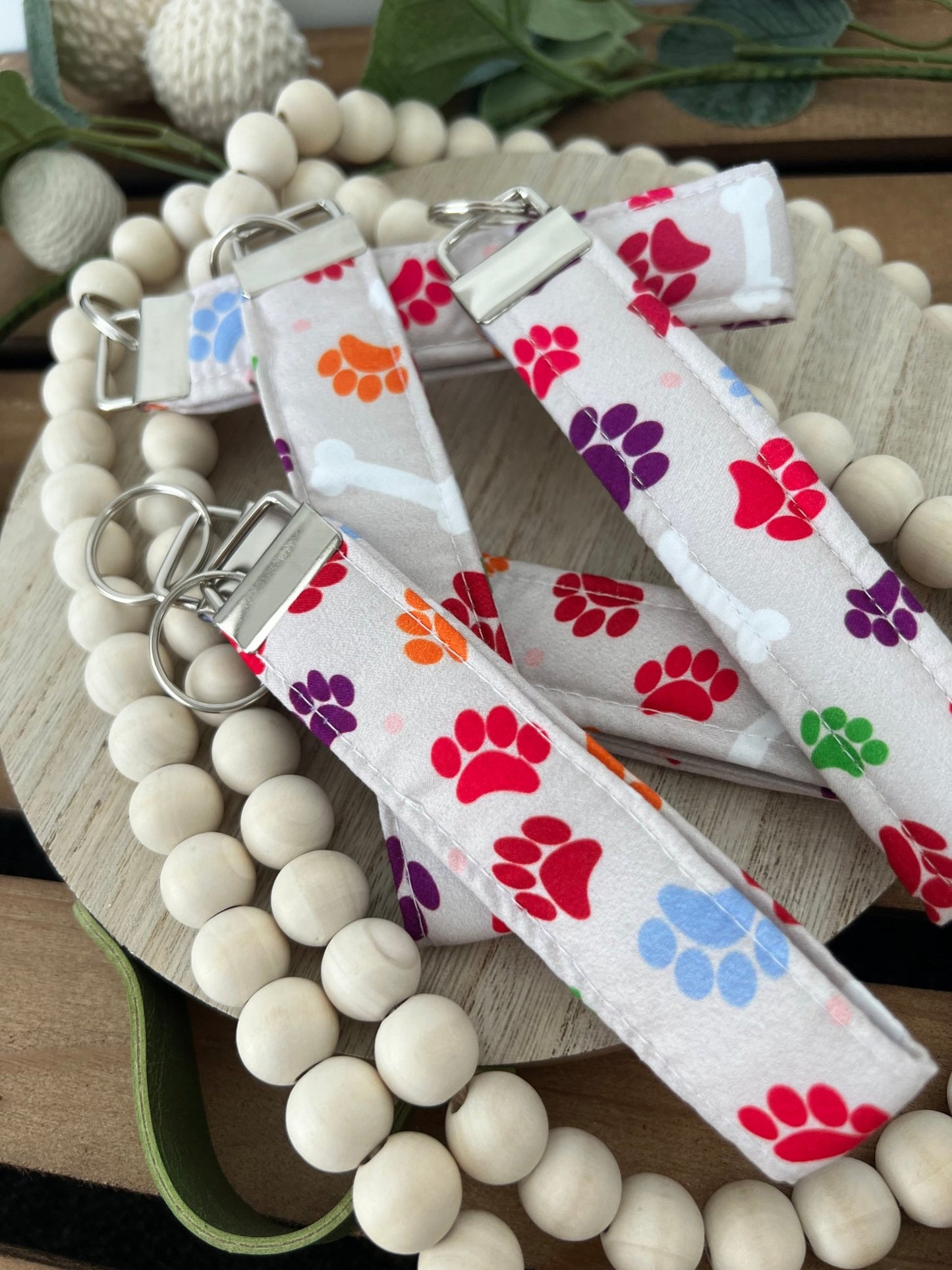 Handmade 6" Quilted Cotton Wristlet Limited Edition Paws - ChambrayandSandCustomGifts