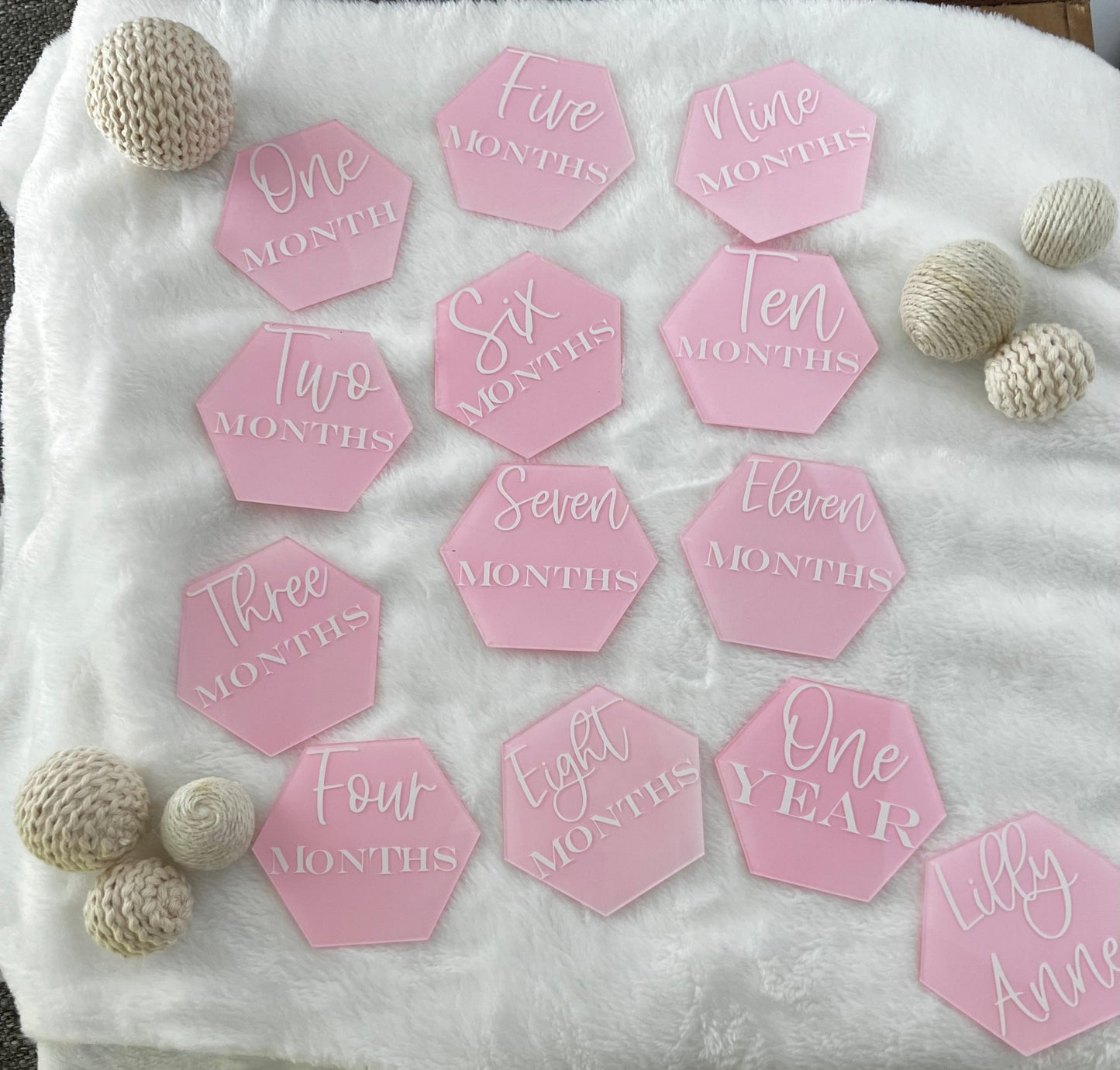 Newborn Milestone Marker Monthly Set - ChambrayandSandCustomGifts