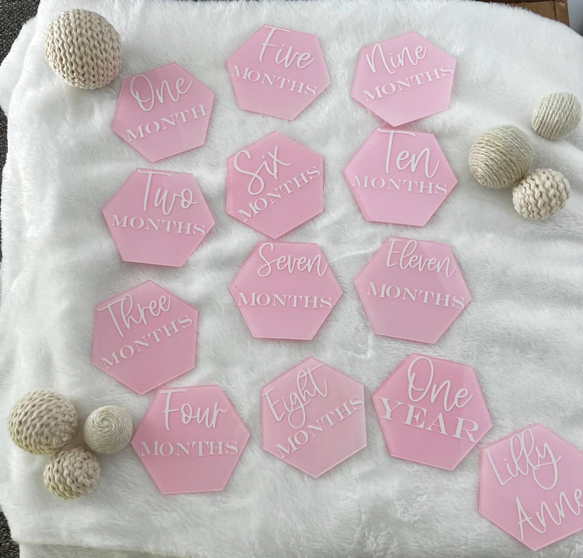 Newborn Milestone Marker Monthly Set - ChambrayandSandCustomGifts
