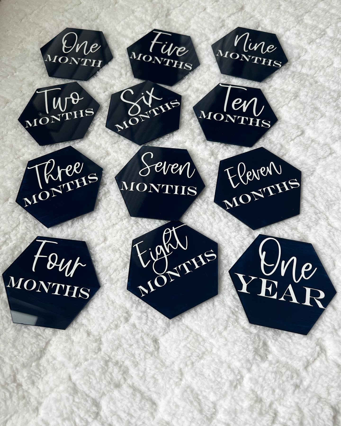 Newborn Milestone Marker Monthly Set - ChambrayandSandCustomGifts