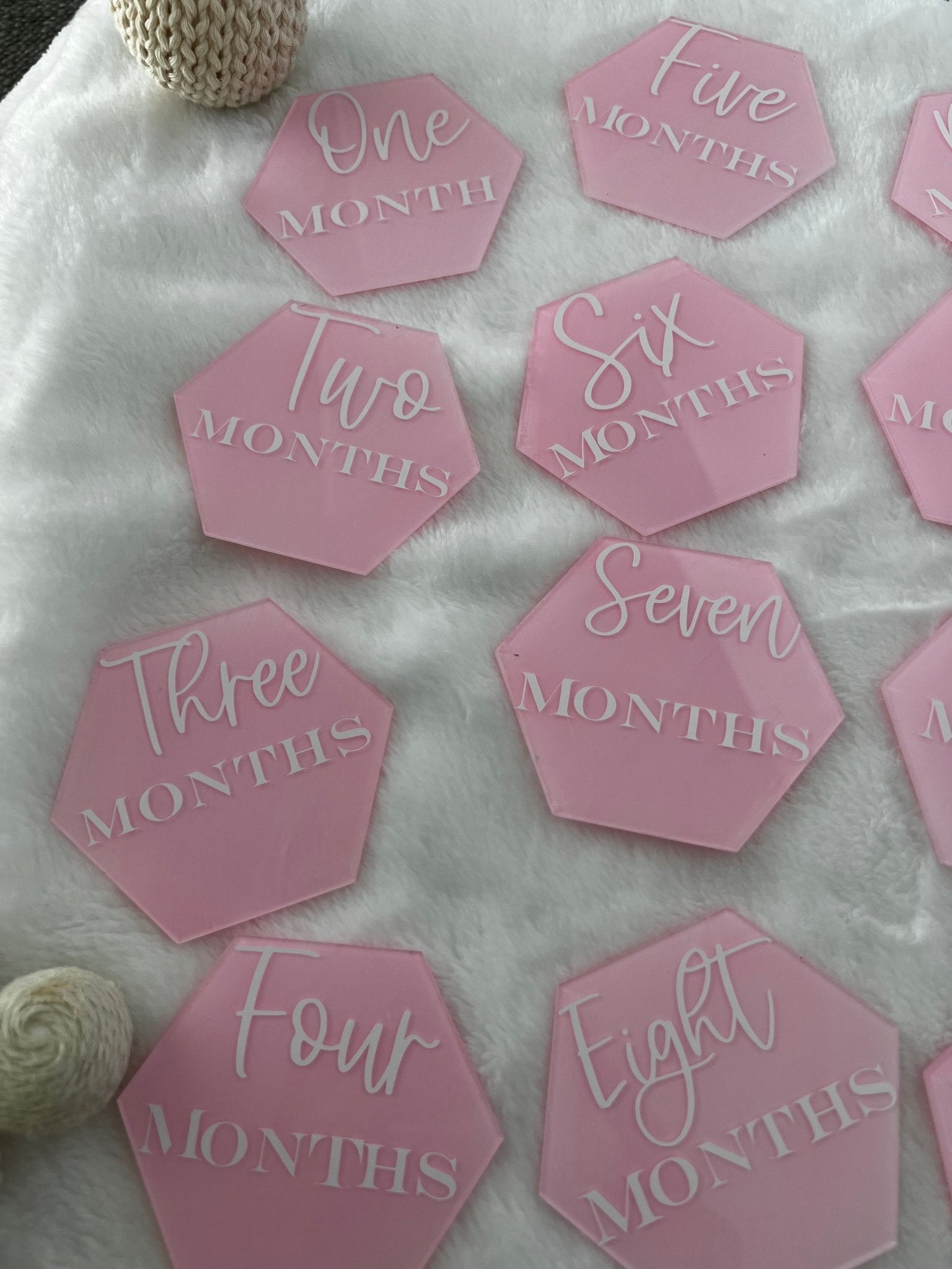 Newborn Milestone Marker Monthly Set - ChambrayandSandCustomGifts